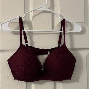 Victoria's Secret Deep Wine Wireless Lace Bra